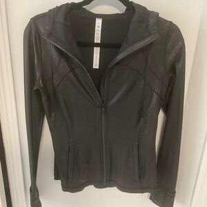 Lululemon Define Hooded Jacket, Black Shine - Size 8